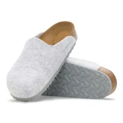 Birkenstock Amsterdam Wool Felt Light Gray -Birkenstock Shop 1030228 sole