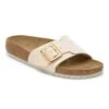 Birkenstock Catalina Luxe Buckle Synthetics Shiny Snake Cream -Birkenstock Shop 1030249