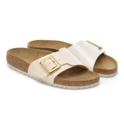 Birkenstock Catalina Luxe Buckle Synthetics Shiny Snake Cream 11 Birkenstock Catalina Luxe Buckle Synthetics Shiny Snake Cream -Birkenstock Shop 1030249 pair