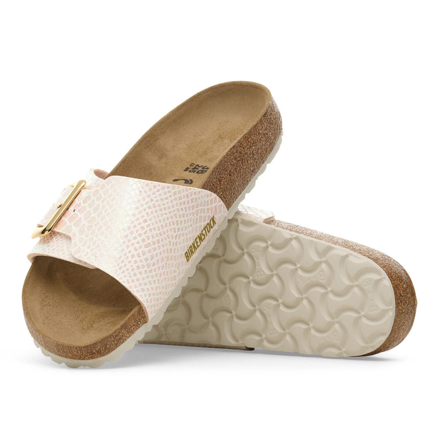 Birkenstock Catalina Luxe Buckle Synthetics Shiny Snake Cream 4 Birkenstock Catalina Luxe Buckle Synthetics Shiny Snake Cream - Image 4