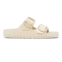 Birkenstock Arizona Big Buckle Pearl Natural Leather Patent High Shine Ecru -Birkenstock Shop 1030267 side