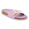 Birkenstock Madrid Big Buckle Natural Leather Patent High Shine Crocus