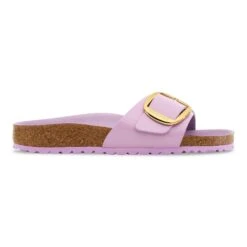 Birkenstock Madrid Big Buckle Natural Leather Patent High Shine Crocus -Birkenstock Shop 1030296 side