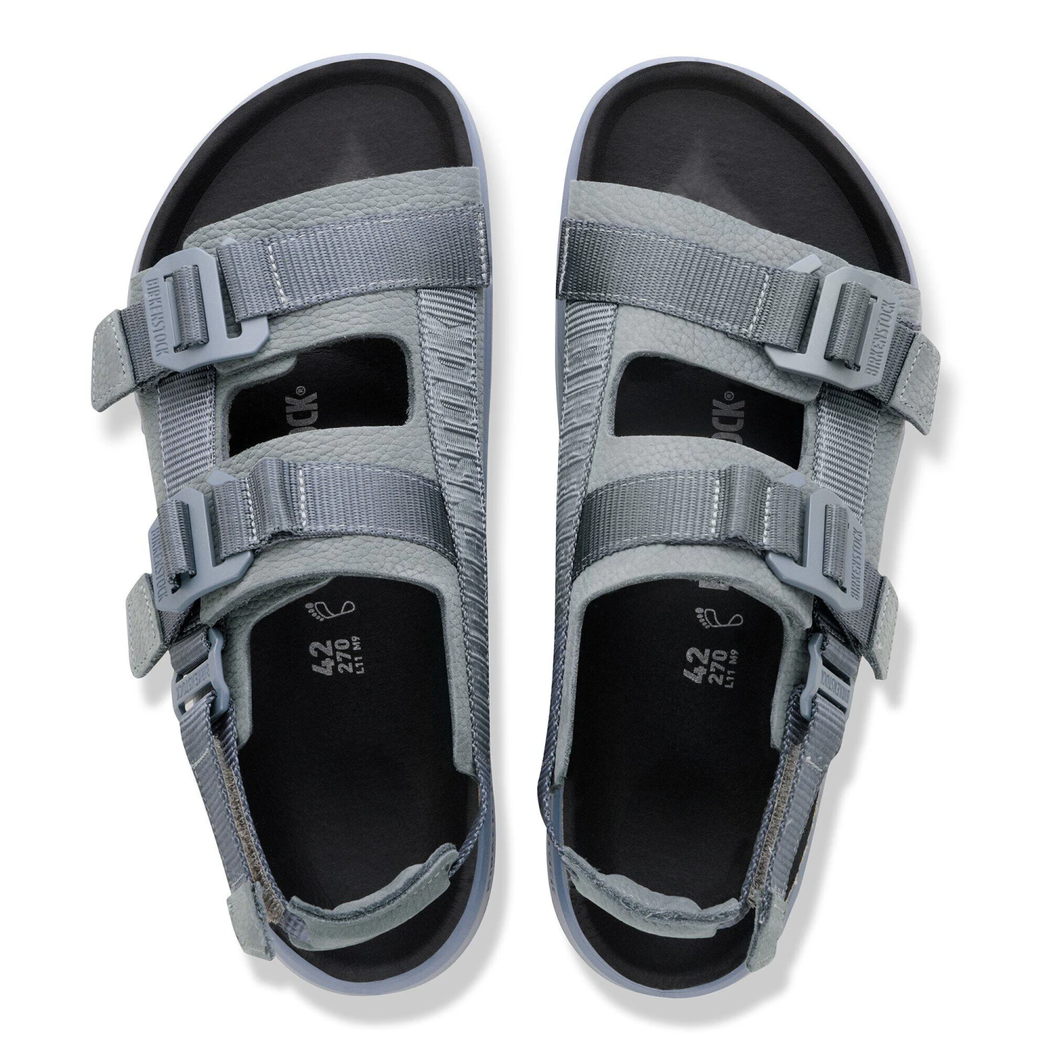 Birkenstock Shinjuku Leather-Textile Basalt Gray 2 Birkenstock Shinjuku Leather-Textile Basalt Gray - Image 2