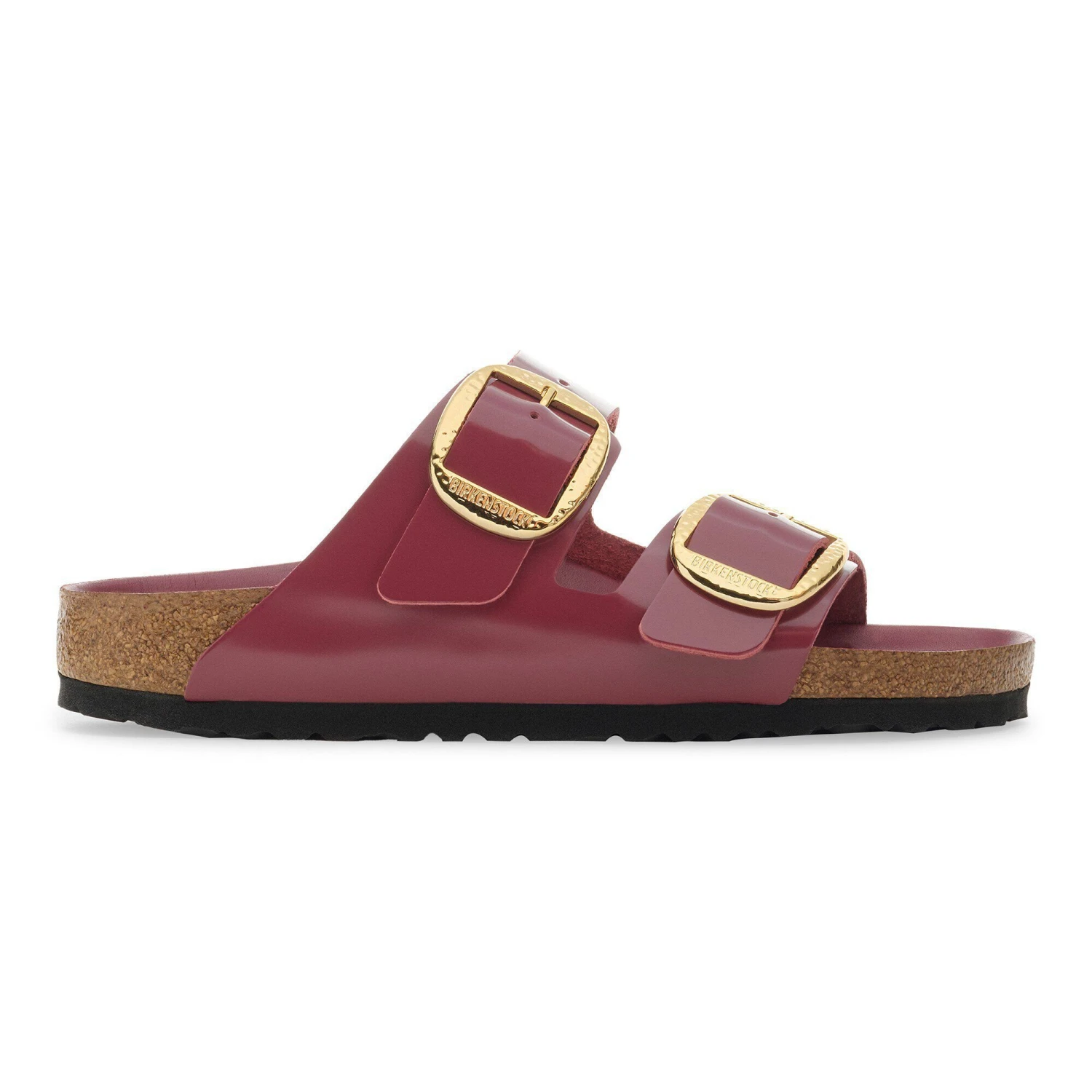 Birkenstock Arizona Hammered Big Buckle Natural Leather Patent Zinfandel High Shine 3 Birkenstock Arizona Hammered Big Buckle Natural Leather Patent Zinfandel High Shine - Image 3