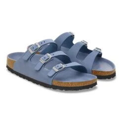 Birkenstock Florida Nubuck Leather Stone Blue -Birkenstock Shop 1030318 pair