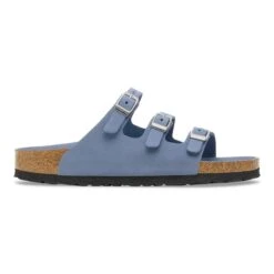 Birkenstock Florida Nubuck Leather Stone Blue -Birkenstock Shop 1030318 side