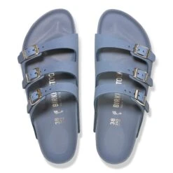 Birkenstock Florida Nubuck Leather Stone Blue -Birkenstock Shop 1030318 top