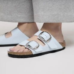 Birkenstock Arizona Big Buckle Natural Leather Patent High Shine Baby Blue 12 Birkenstock Arizona Big Buckle Natural Leather Patent High Shine Baby Blue -Birkenstock Shop 1030327 f closeup f