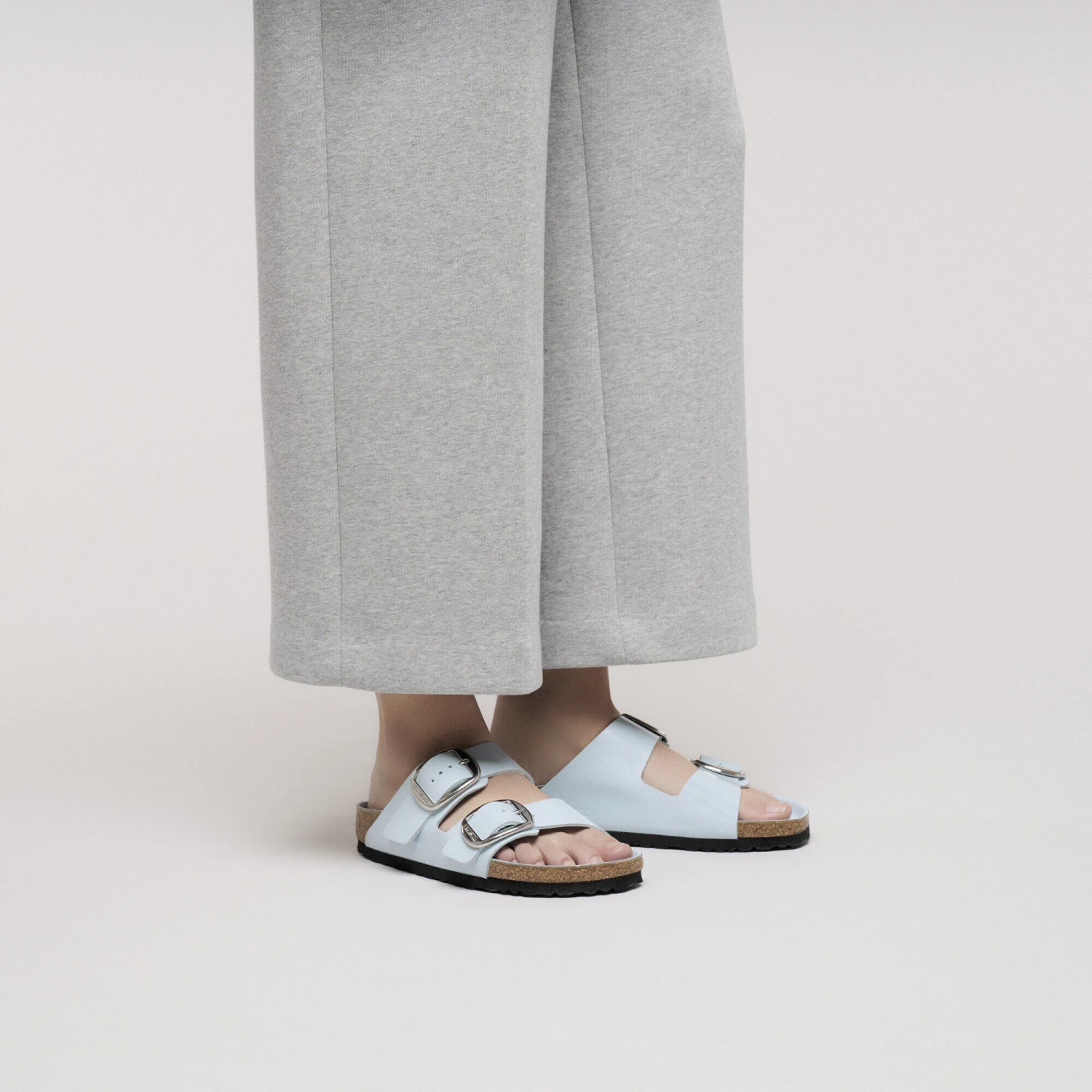 Birkenstock Arizona Big Buckle Natural Leather Patent High Shine Baby Blue 7 Birkenstock Arizona Big Buckle Natural Leather Patent High Shine Baby Blue - Image 7