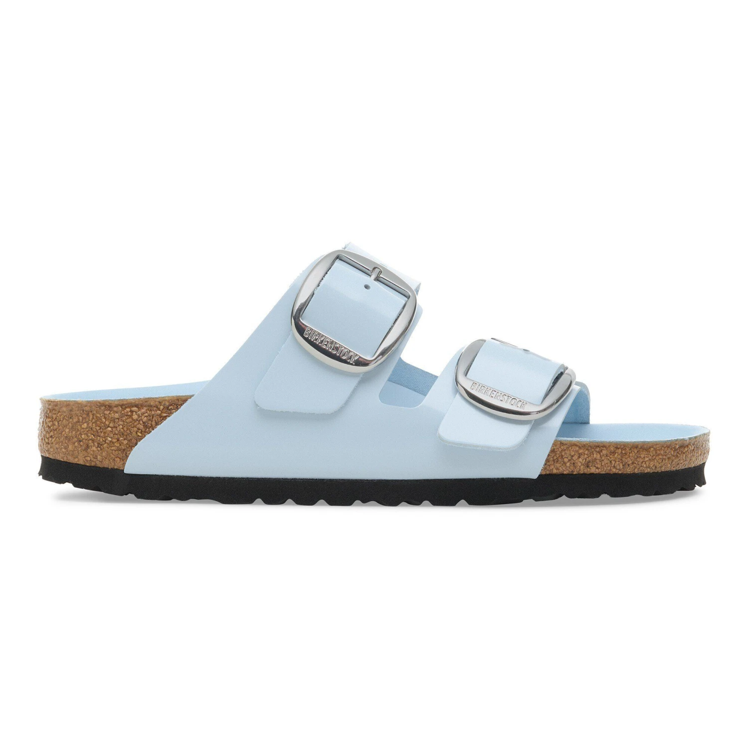 Birkenstock Arizona Big Buckle Natural Leather Patent High Shine Baby Blue 3 Birkenstock Arizona Big Buckle Natural Leather Patent High Shine Baby Blue - Image 3