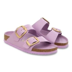 Birkenstock Arizona Big Buckle Natural Leather Patent High Shine Crocus -Birkenstock Shop 1030328 pair