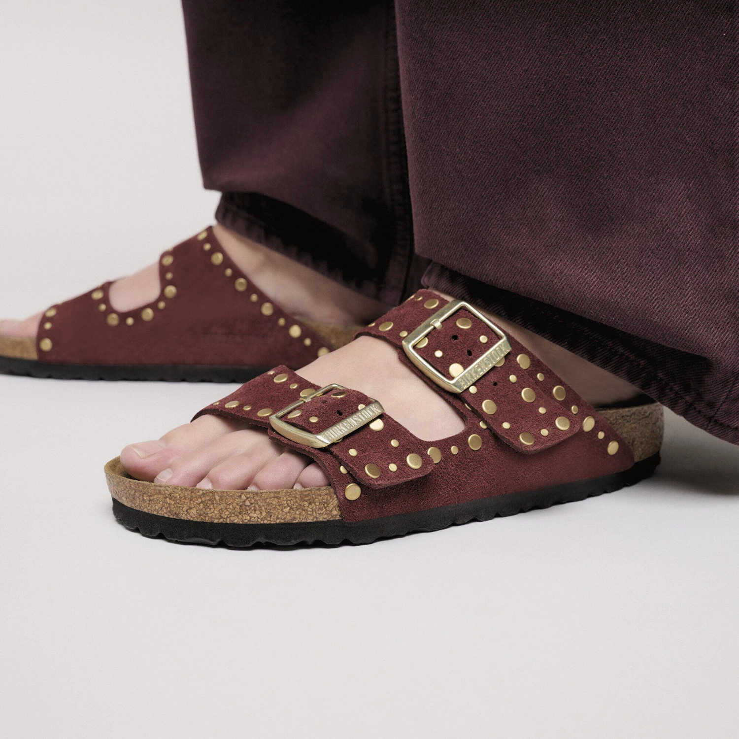 Birkenstock Arizona Rivets Suede Leather Zinfandel 7 Birkenstock Arizona Rivets Suede Leather Zinfandel - Image 7