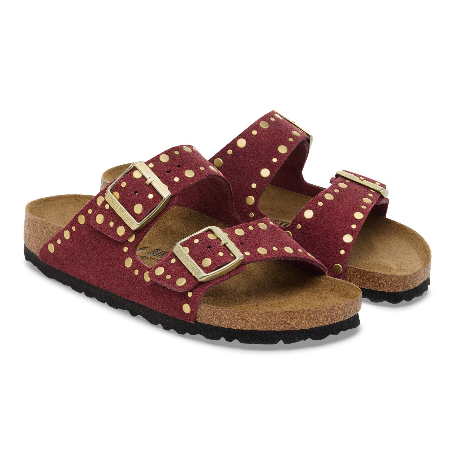 Birkenstock Arizona Rivets Suede Leather Zinfandel 4 Birkenstock Arizona Rivets Suede Leather Zinfandel - Image 4