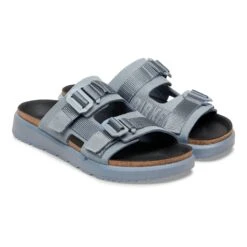 Birkenstock Shinjuku 2 Strap Leather-Textile Basalt Gray 9 Birkenstock Shinjuku 2 Strap Leather-Textile Basalt Gray -Birkenstock Shop 1030337 pair
