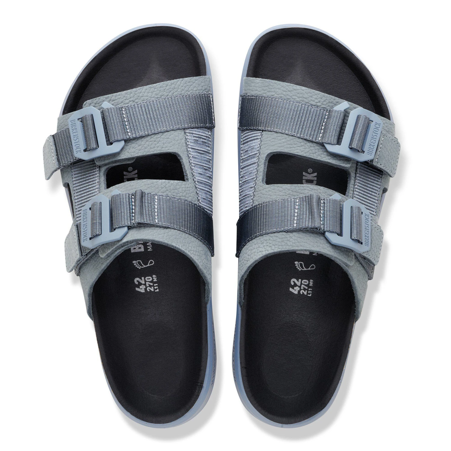 Birkenstock Shinjuku 2 Strap Leather-Textile Basalt Gray 2 Birkenstock Shinjuku 2 Strap Leather-Textile Basalt Gray - Image 2