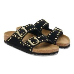 Birkenstock Arizona Rivets Suede Leather Black -Birkenstock Shop 1030346 pair