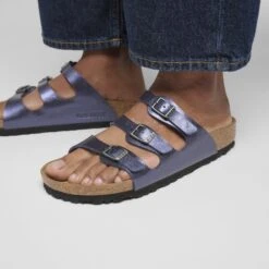 Birkenstock Florida Birko-Flor Graceful Midnight Blue -Birkenstock Shop 1030355 f closeup f