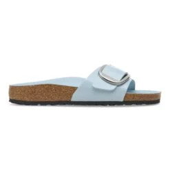 Birkenstock Madrid Big Buckle Natural Leather Patent High Shine Baby Blue -Birkenstock Shop 1030363 side
