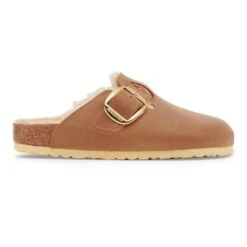 Birkenstock Boston Big Buckle Shearling Oiled Leather Cognac 9 Birkenstock Boston Big Buckle Shearling Oiled Leather Cognac -Birkenstock Shop 1030385 side