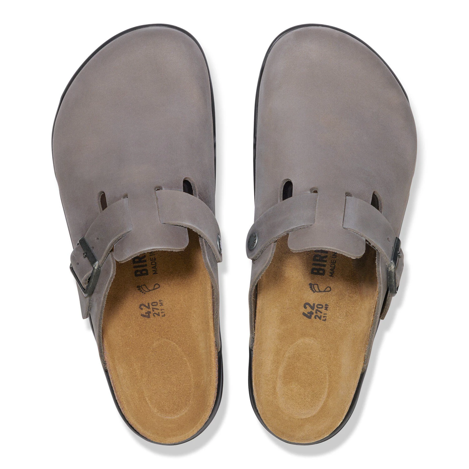 Birkenstock Boston Crosstown Oiled Leather Iron 2 Birkenstock Boston Crosstown Oiled Leather Iron - Image 2