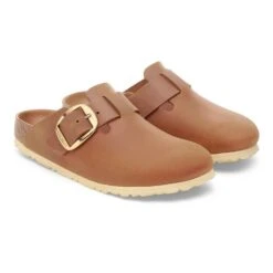 Birkenstock Boston Big Buckle Oiled Leather Cognac -Birkenstock Shop 1030394 pair