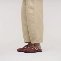 Birkenstock Boston Rivets Suede Leather Zinfandel -Birkenstock Shop 1030403 f look f