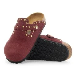 Birkenstock Boston Rivets Suede Leather Zinfandel -Birkenstock Shop 1030403 sole