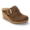 Fanny Suede Leather Dark Tea