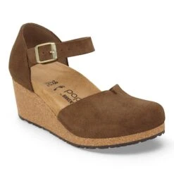 Mary Suede Leather Dark Tea