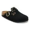 Birkenstock Boston Rivets Suede Leather Black
