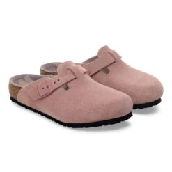 Birkenstock Boston Kids Suede Leather Pink Clay -Birkenstock Shop 1030464 pair
