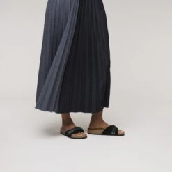 Birkenstock Oita Braided Suede Leather Black -Birkenstock Shop 1030508 f look f