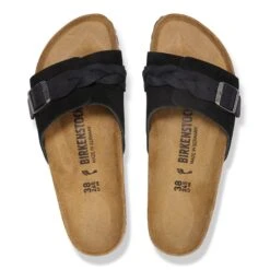 Birkenstock Oita Braided Suede Leather Black -Birkenstock Shop 1030508 top