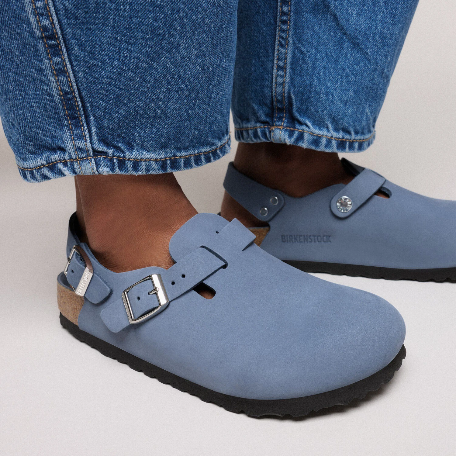 Birkenstock Tokio Nubuck Leather Stone Blue 6 Birkenstock Tokio Nubuck Leather Stone Blue - Image 6