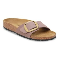 Birkenstock Madrid Big Buckle Nubuck Leather Faded Purple