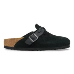 Birkenstock Boston Braided Suede Leather Black -Birkenstock Shop 1030561 side