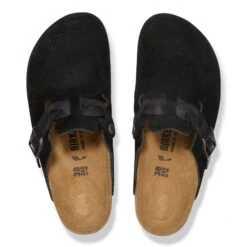 Birkenstock Boston Braided Suede Leather Black -Birkenstock Shop 1030561 top