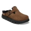 Boston Chunky Shearling Suede Leather Dark Tea -Birkenstock Shop 1030574