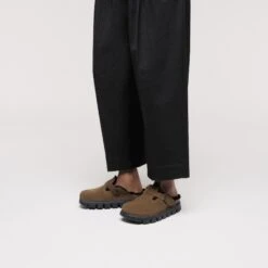 Boston Chunky Shearling Suede Leather Dark Tea 13 Boston Chunky Shearling Suede Leather Dark Tea -Birkenstock Shop 1030574 f look f