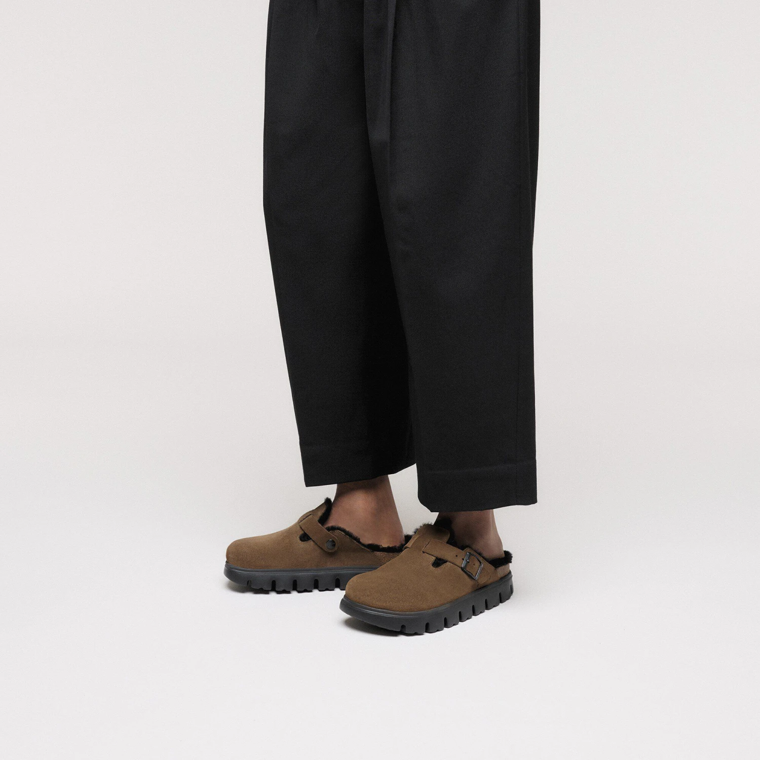 Boston Chunky Shearling Suede Leather Dark Tea 7 Boston Chunky Shearling Suede Leather Dark Tea - Image 7