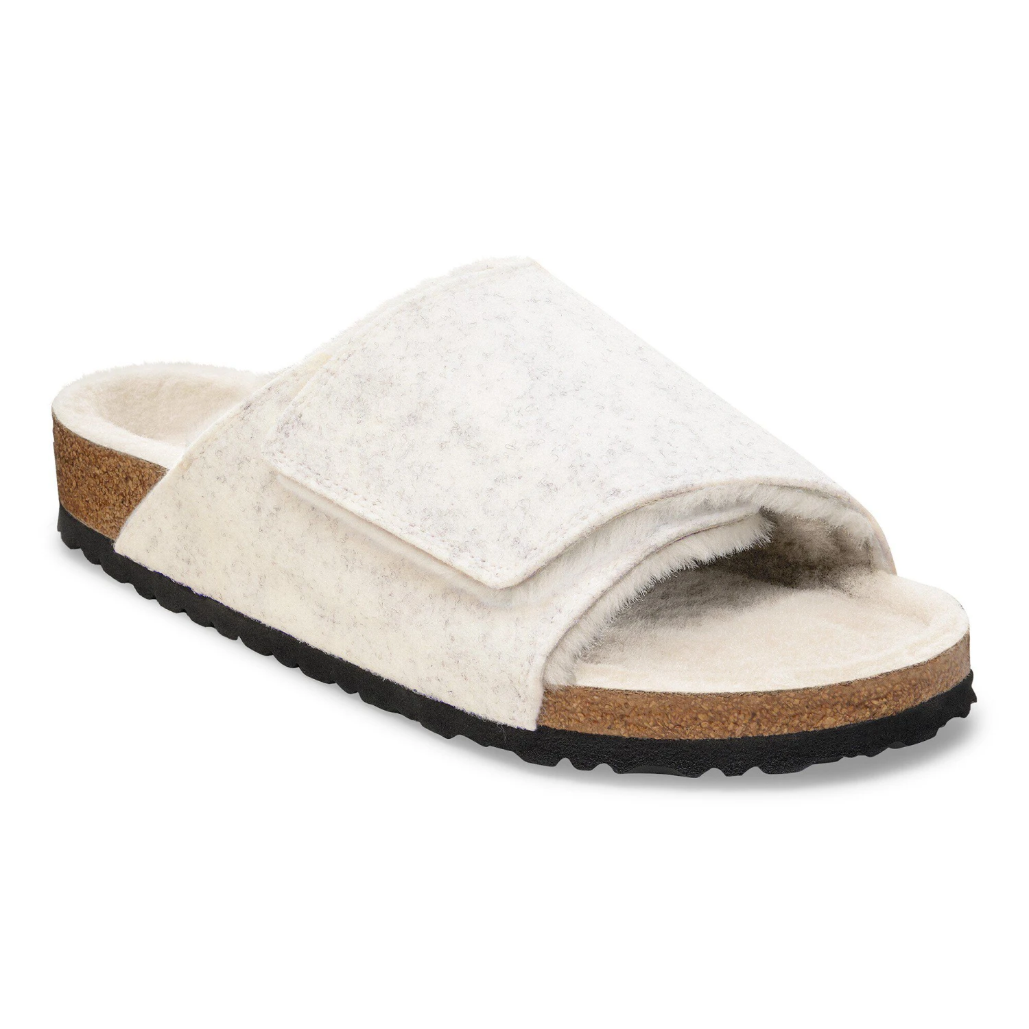 Birkenstock Solana Shearling Wool Felt Oyster 1 Birkenstock Solana Shearling Wool Felt Oyster