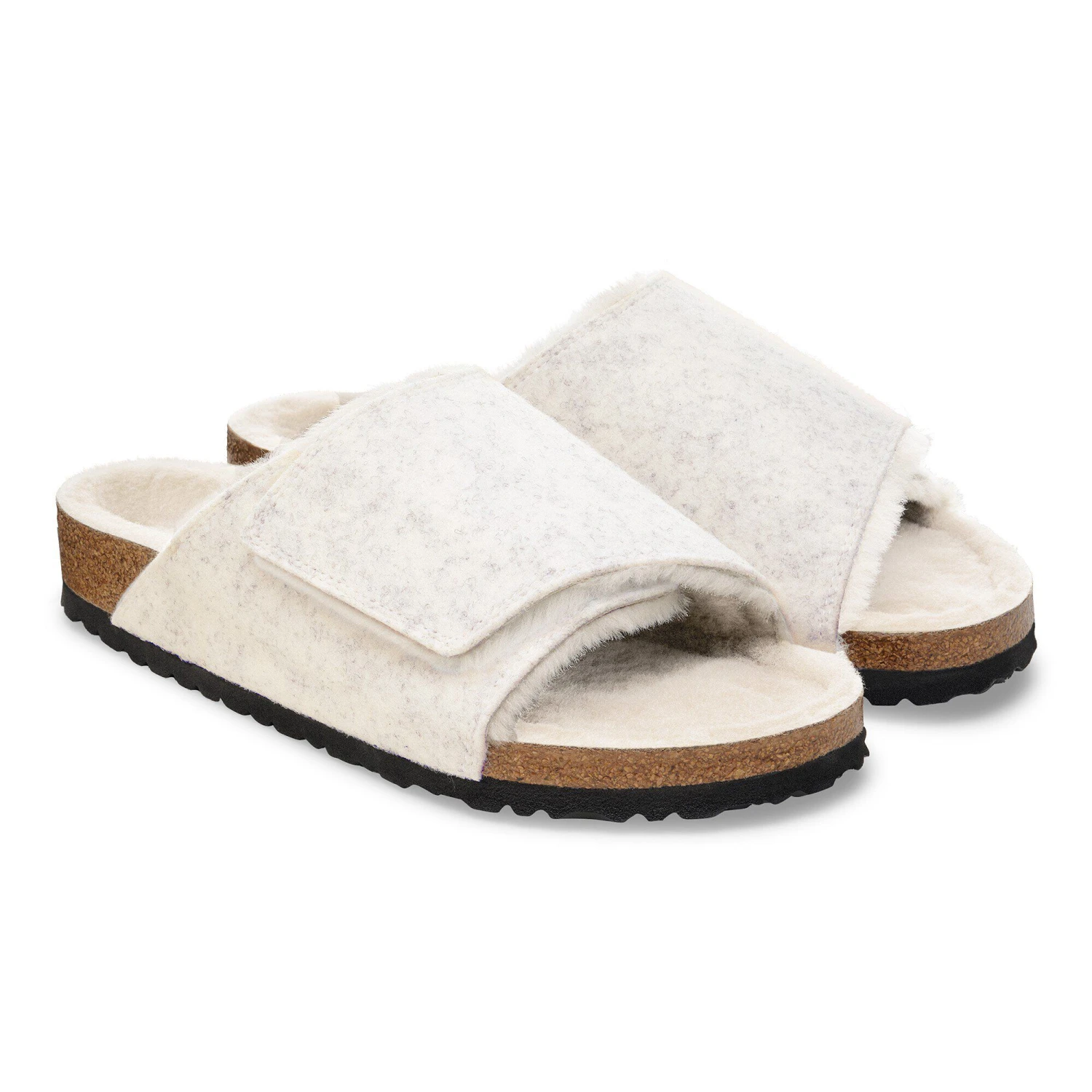 Birkenstock Solana Shearling Wool Felt Oyster 4 Birkenstock Solana Shearling Wool Felt Oyster - Image 4