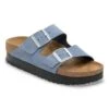Arizona Flex Platform Nubuck Leather Stone Blue -Birkenstock Shop 1030588