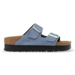 Arizona Flex Platform Nubuck Leather Stone Blue -Birkenstock Shop 1030588 side