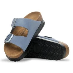 Arizona Flex Platform Nubuck Leather Stone Blue -Birkenstock Shop 1030588 sole