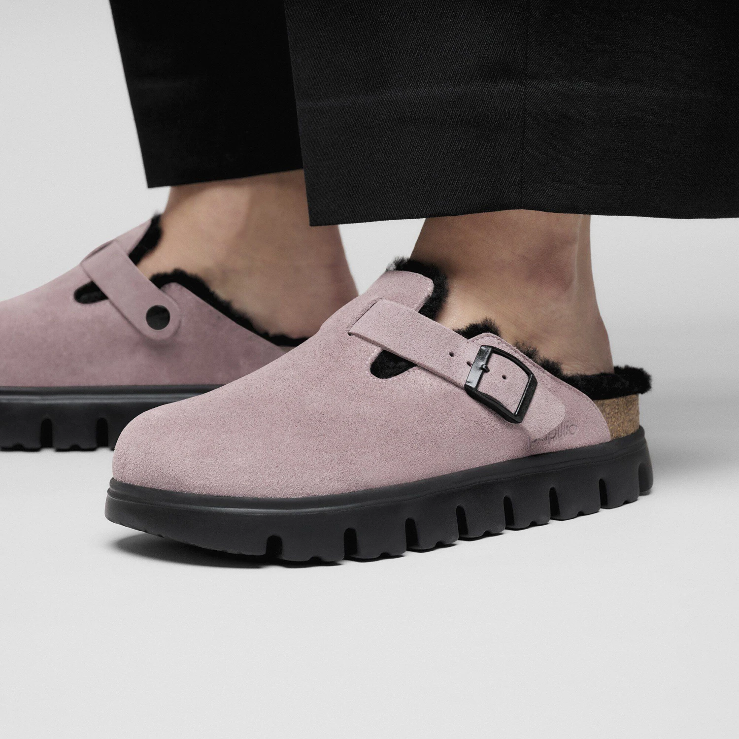 Boston Chunky Shearling Suede Leather Faded Purple 7 Boston Chunky Shearling Suede Leather Faded Purple - Image 7