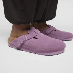 Birkenstock Boston Suede Leather Mauve 13 Birkenstock Boston Suede Leather Mauve -Birkenstock Shop 1030626 f closeup f