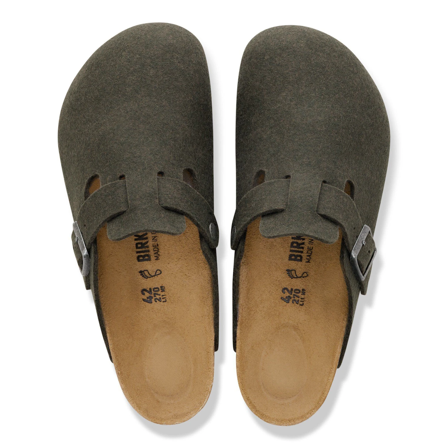 Birkenstock Boston Wool Felt Thyme 2 Birkenstock Boston Wool Felt Thyme - Image 2