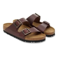Birkenstock Arizona Wire Buckle Leather Vintage Wood Roast -Birkenstock Shop 1030702 pair